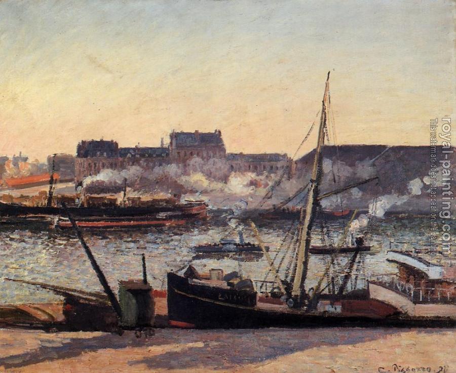Camille Pissarro : The Docks, Rouen, Afternoon Camille Pissarro : The Docks, Rouen, Afternoon